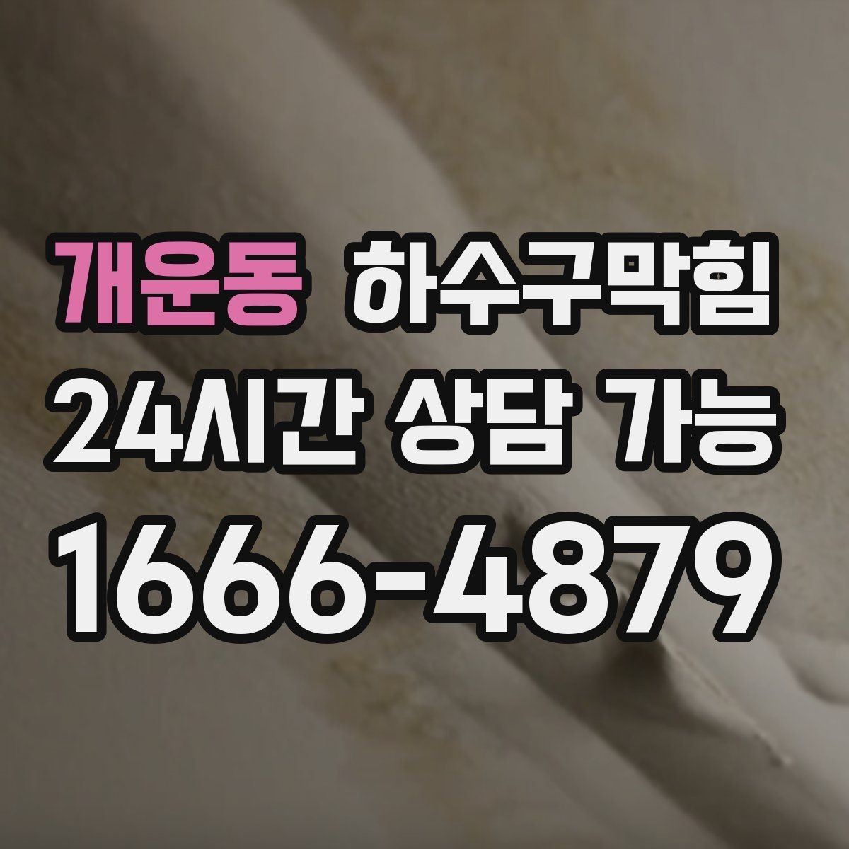 개운동 하수구막힘 원룸 동시 증상 발생 시 우선 순서
