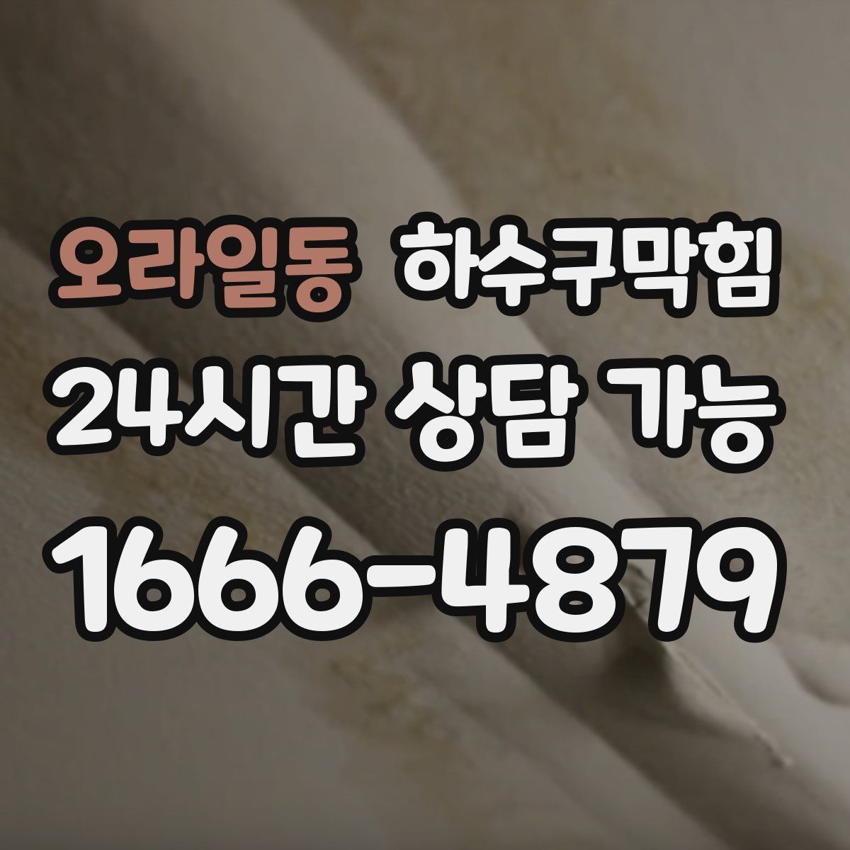 오라일동 하수구막힘 카페 주방 배수 불량 긴급 복구