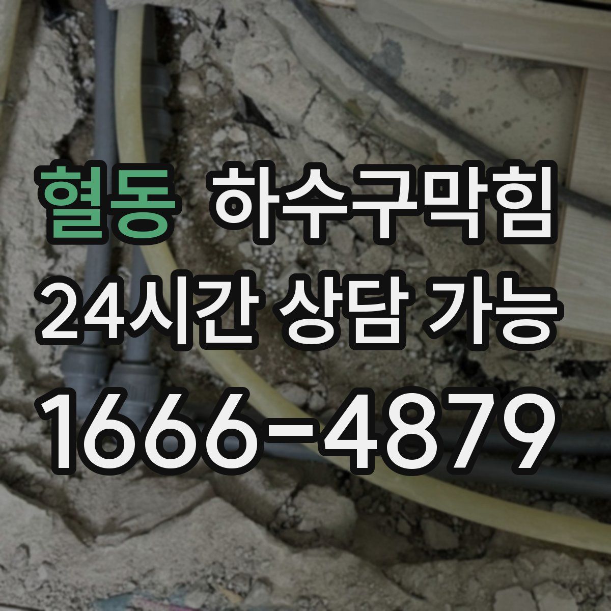 혈동 하수구막힘