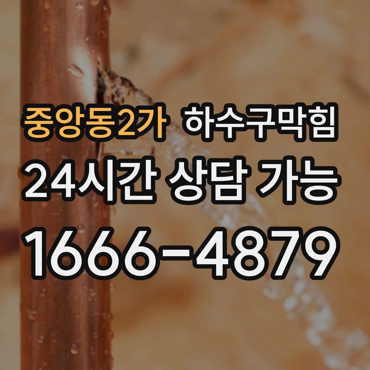 중앙동2가 하수구막힘 분실 우산 보관대 아래 작은 웅덩이