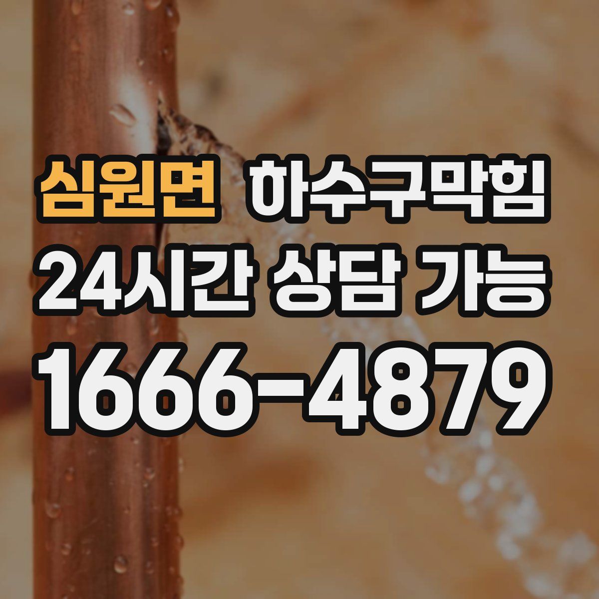 심원면 하수구막힘