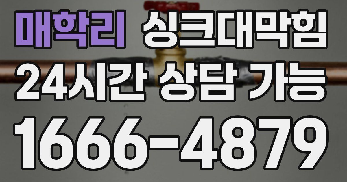 매학리 싱크대 뚫기