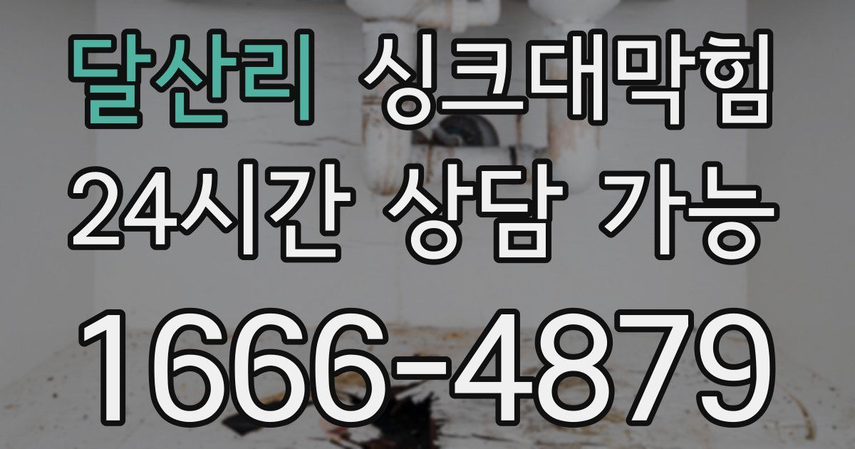 달산리 싱크대 뚫기