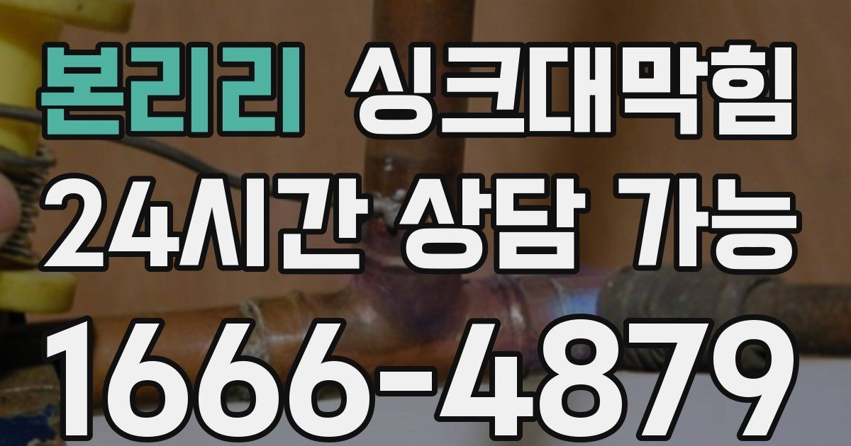 본리리 싱크대 뚫기