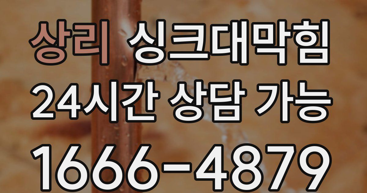 상리 싱크대 뚫기