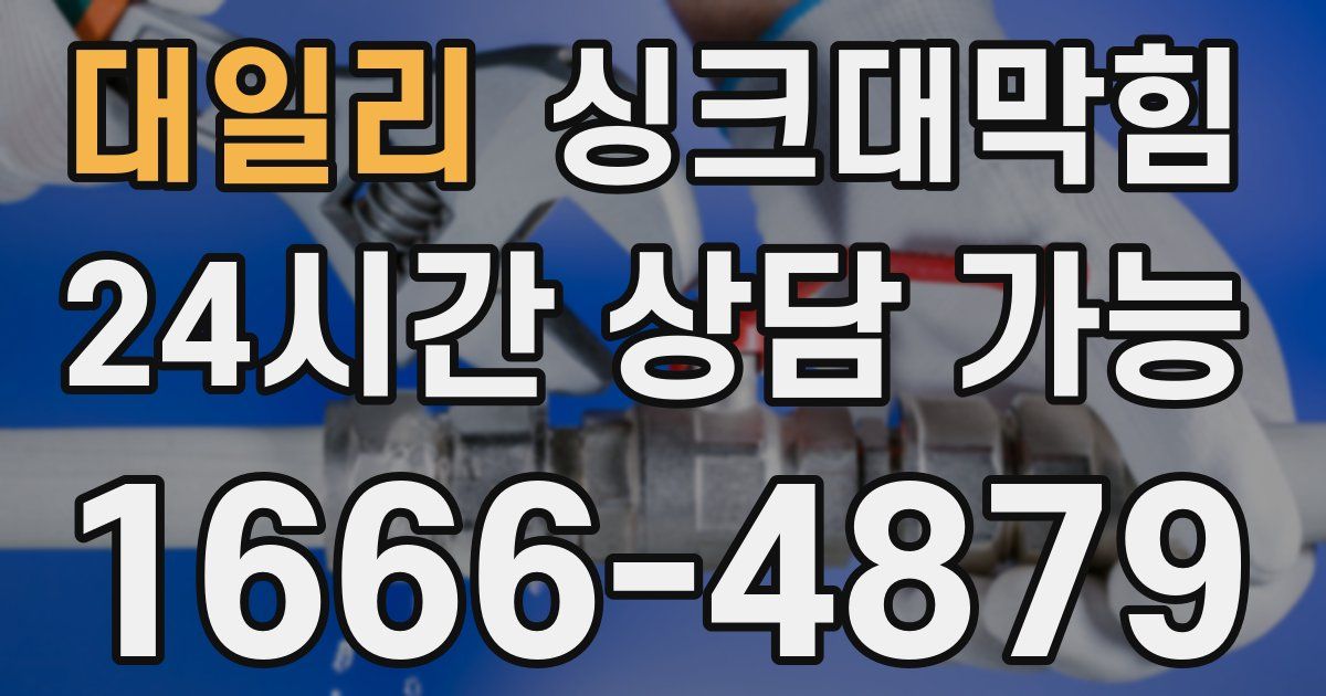 대일리 싱크대 뚫기