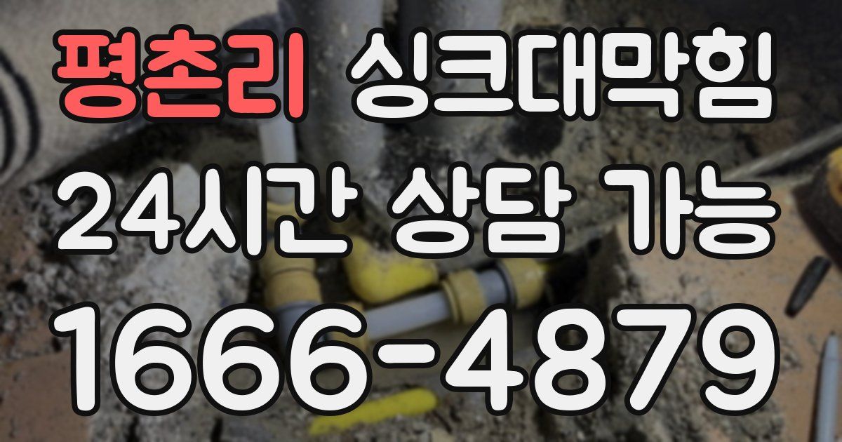 평촌리 싱크대 뚫기