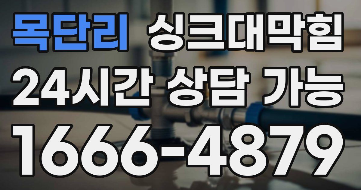 목단리 싱크대 뚫기