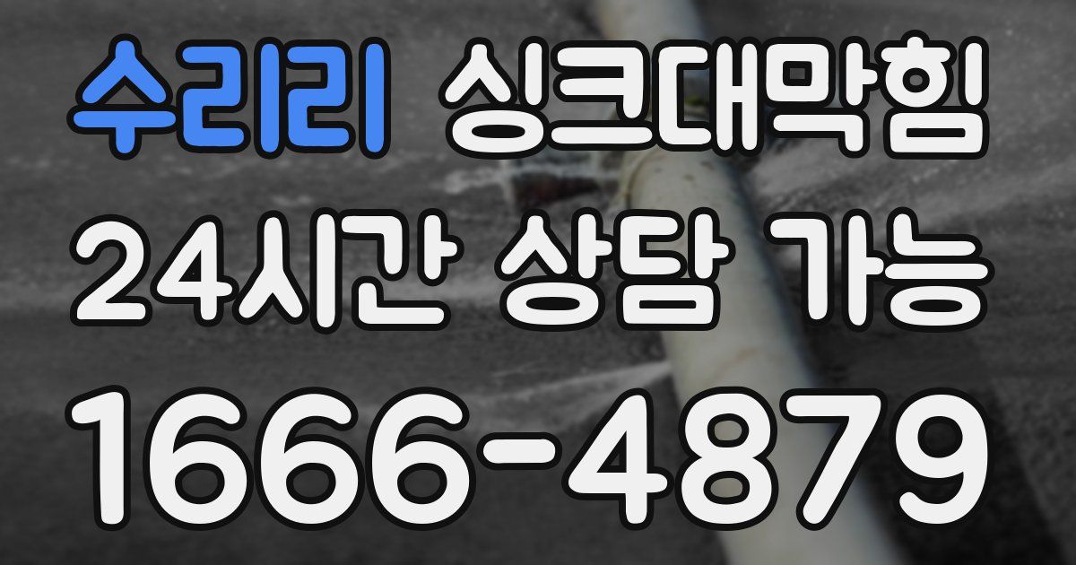 수리리 싱크대 뚫기