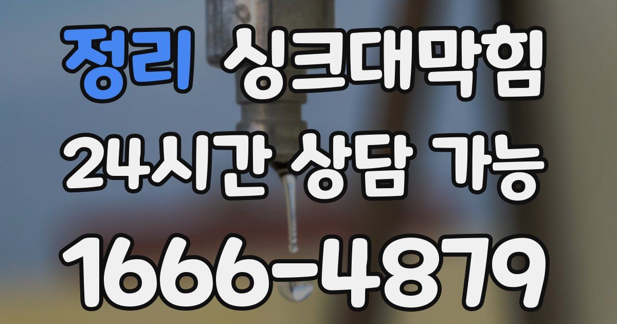 정리 싱크대 뚫기