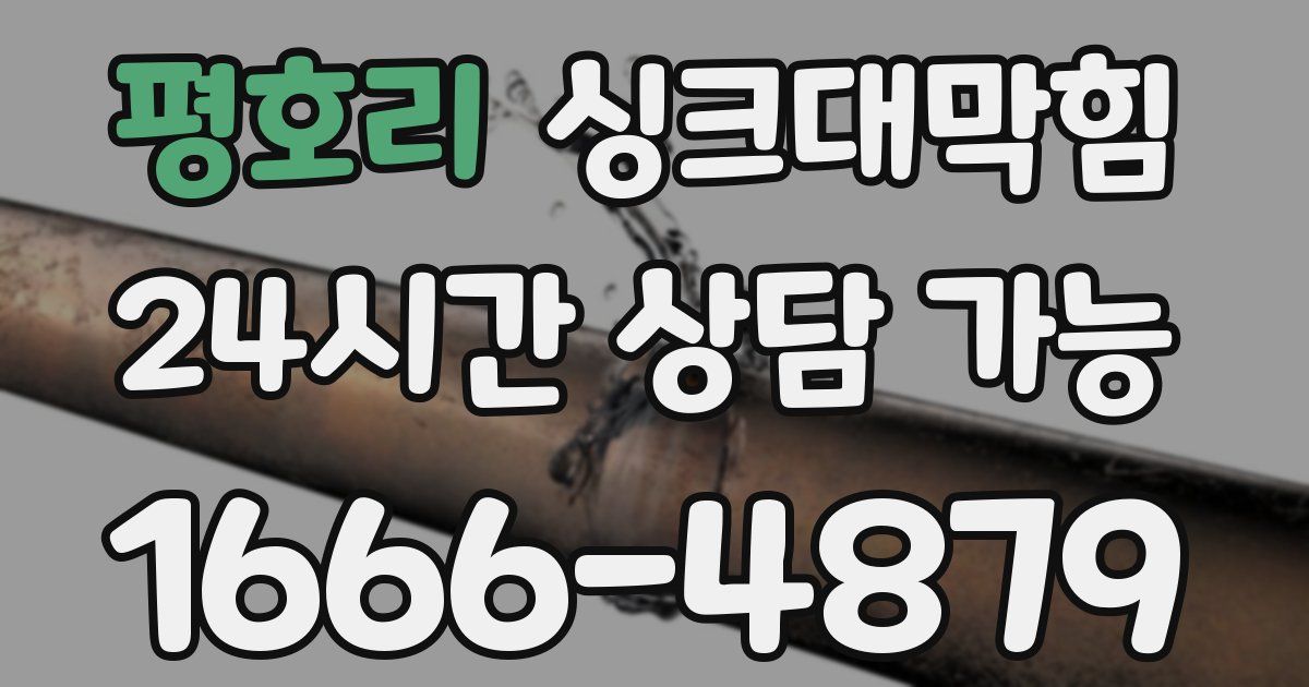 평호리 싱크대 뚫기