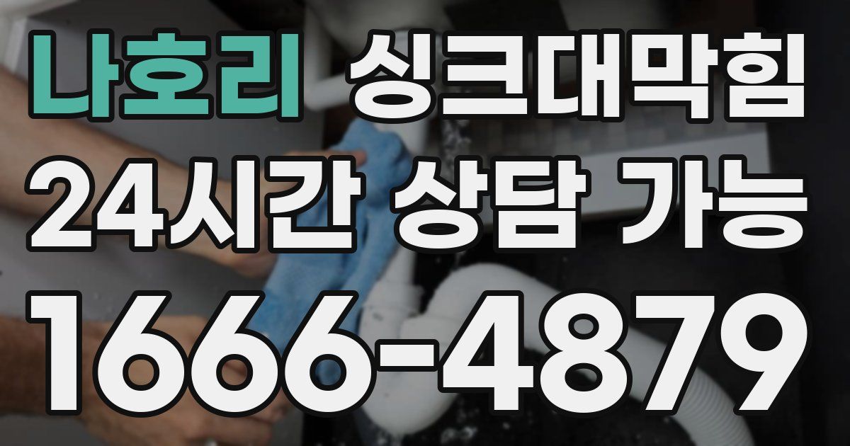 나호리 싱크대 뚫기