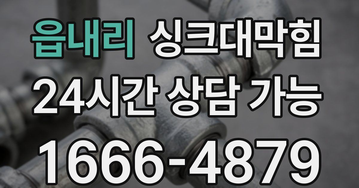 읍내리 싱크대 뚫기