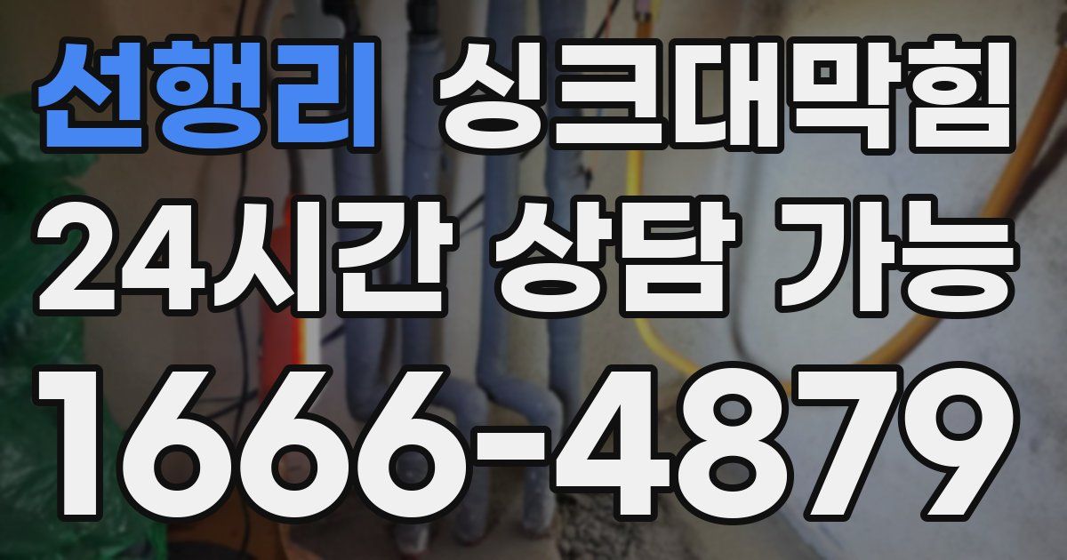 선행리 싱크대 뚫기
