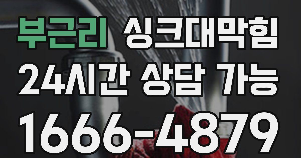 부근리 싱크대 뚫기