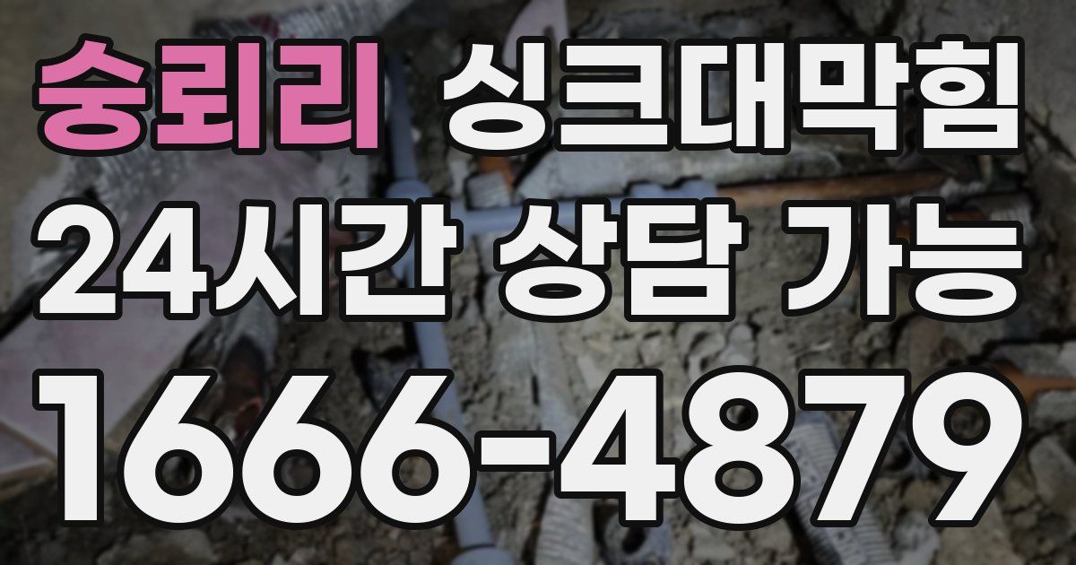 숭뢰리 싱크대 뚫기