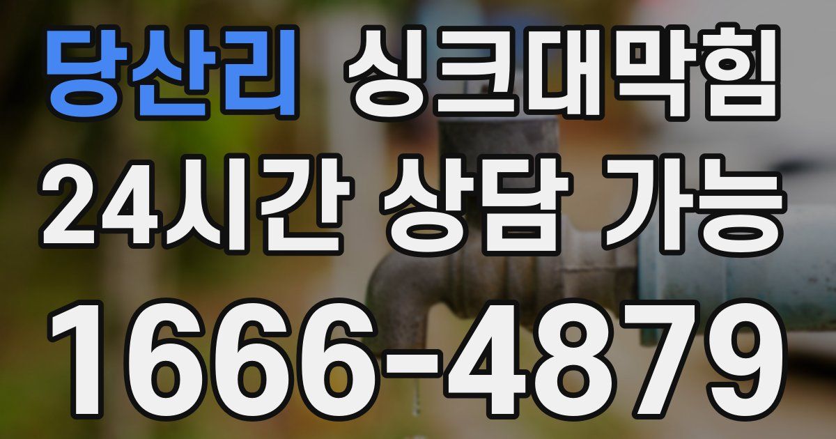 당산리 싱크대 뚫기