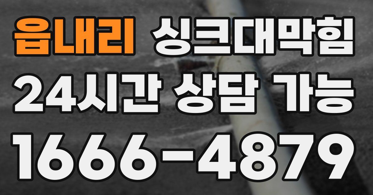 읍내리 싱크대 뚫기