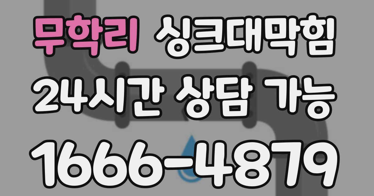 무학리 싱크대 뚫기