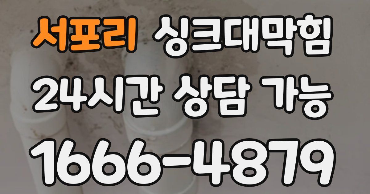 서포리 싱크대 뚫기