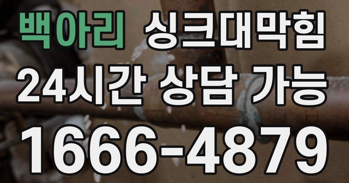 백아리 싱크대 뚫기