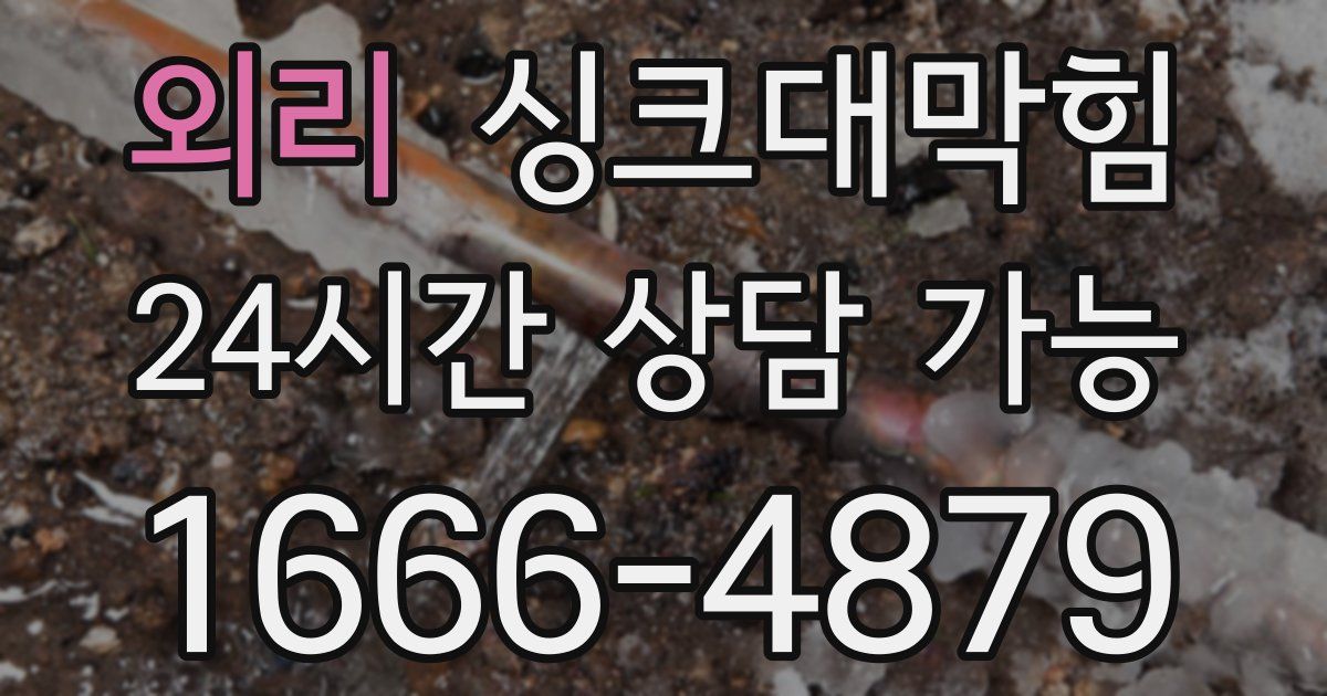 외리 싱크대 뚫기