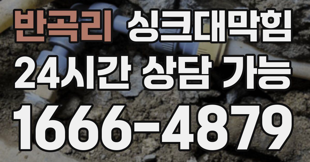 반곡리 싱크대 뚫기