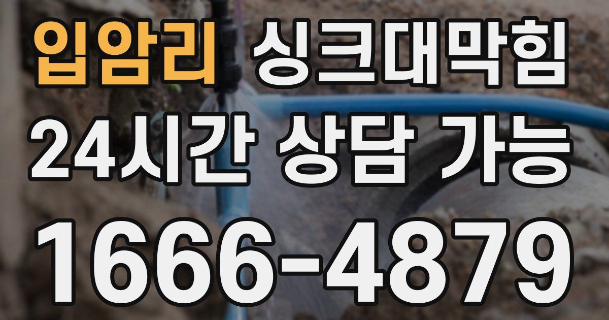 입암리 싱크대 뚫기
