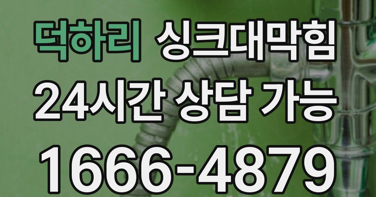 덕하리 싱크대 뚫기