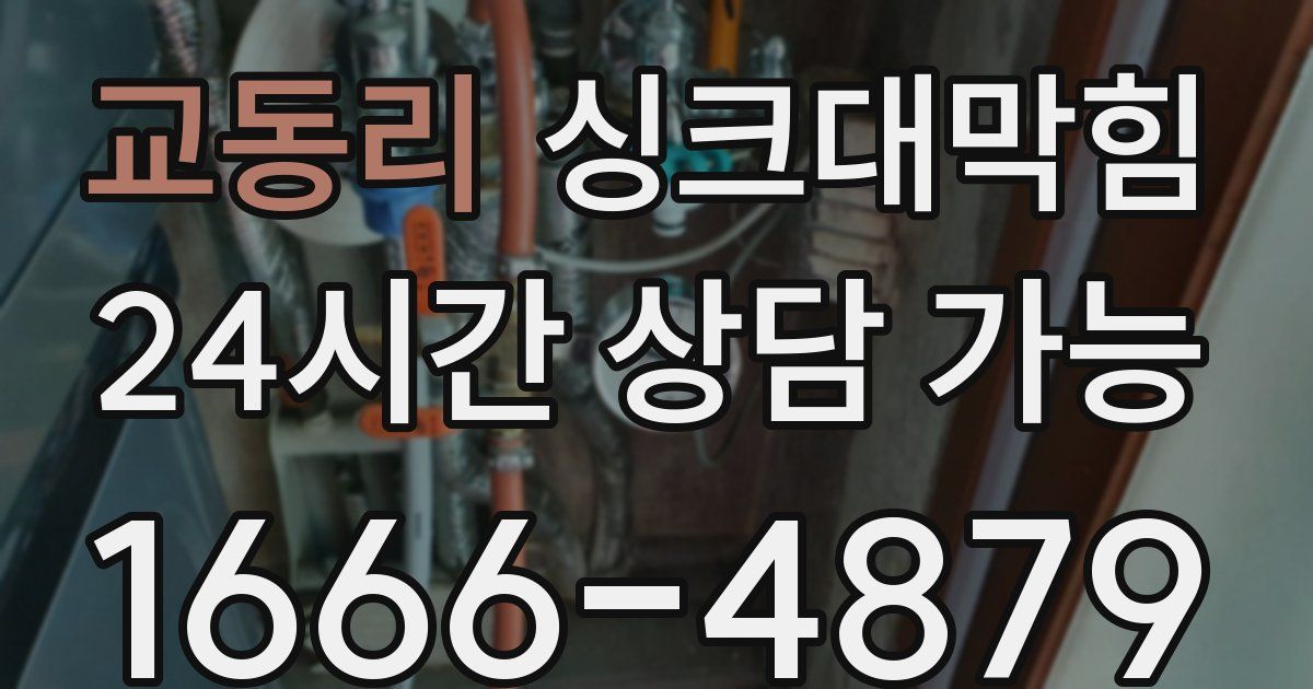 교동리 싱크대 뚫기