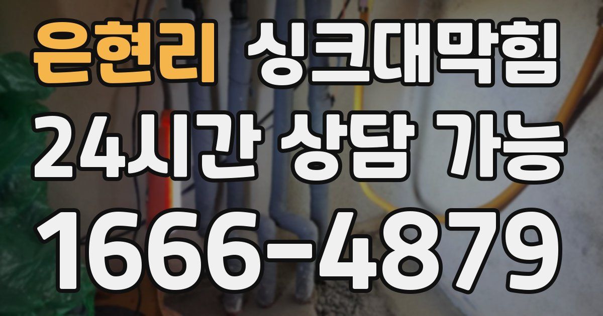 은현리 싱크대 뚫기