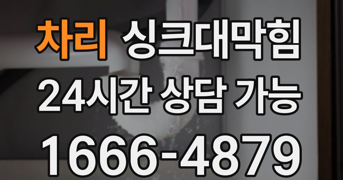 차리 싱크대 뚫기