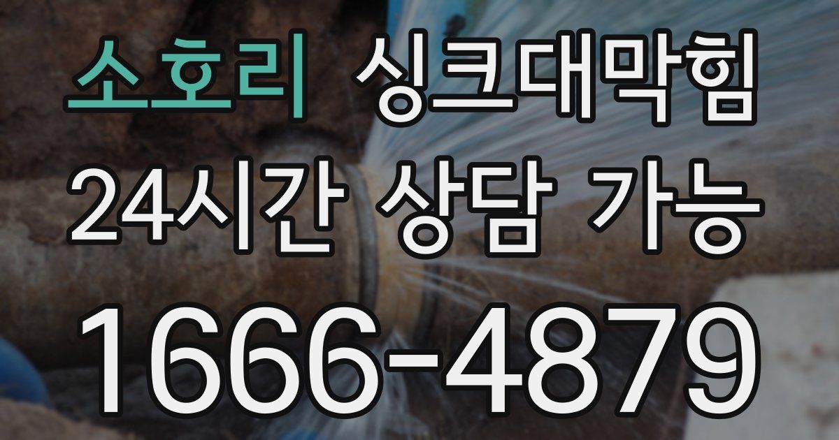 소호리 싱크대 뚫기