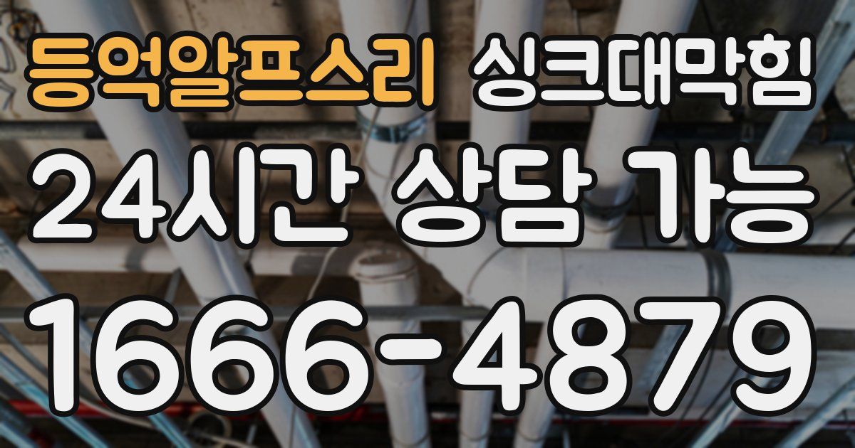 등억알프스리 싱크대 뚫기