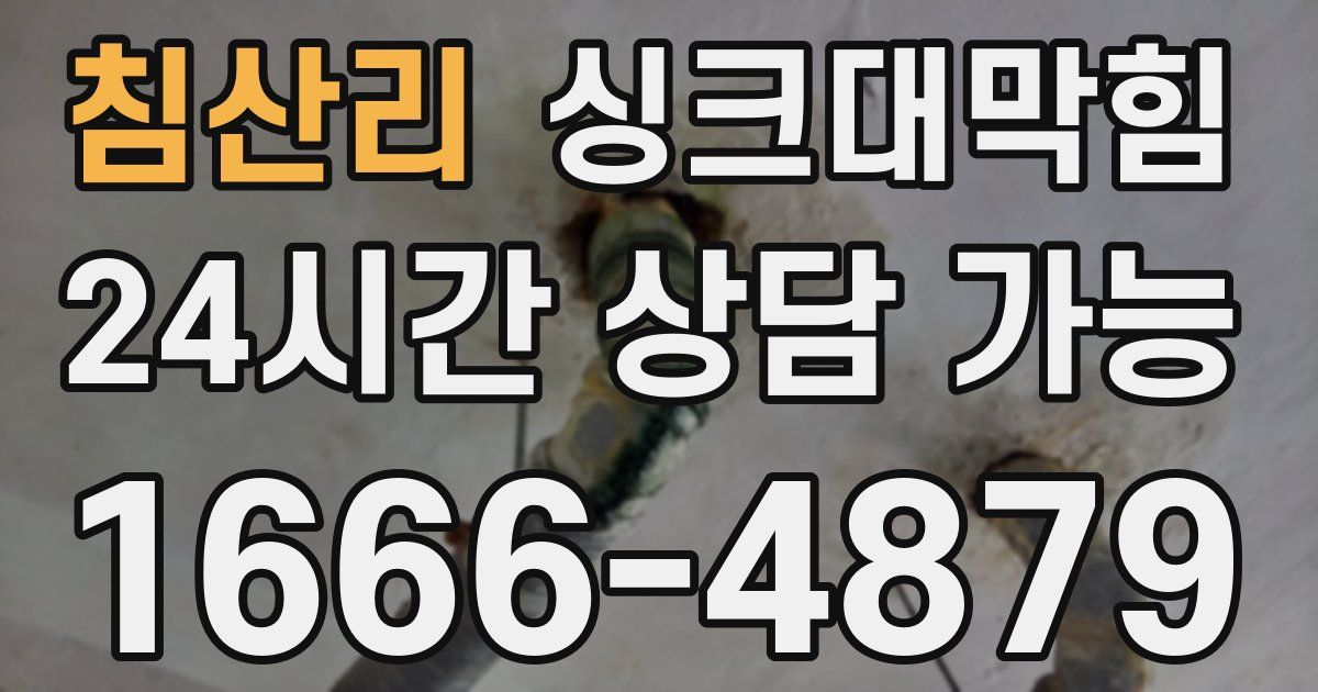 침산리 싱크대 뚫기