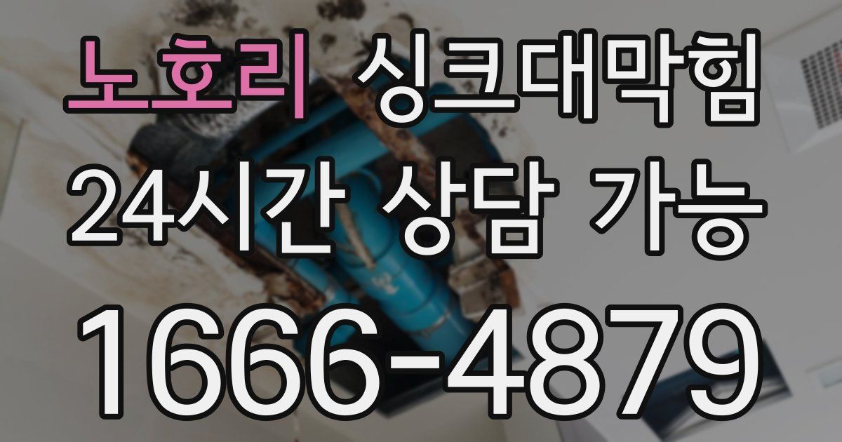 노호리 싱크대 뚫기