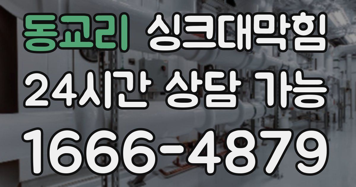 동교리 싱크대 뚫기