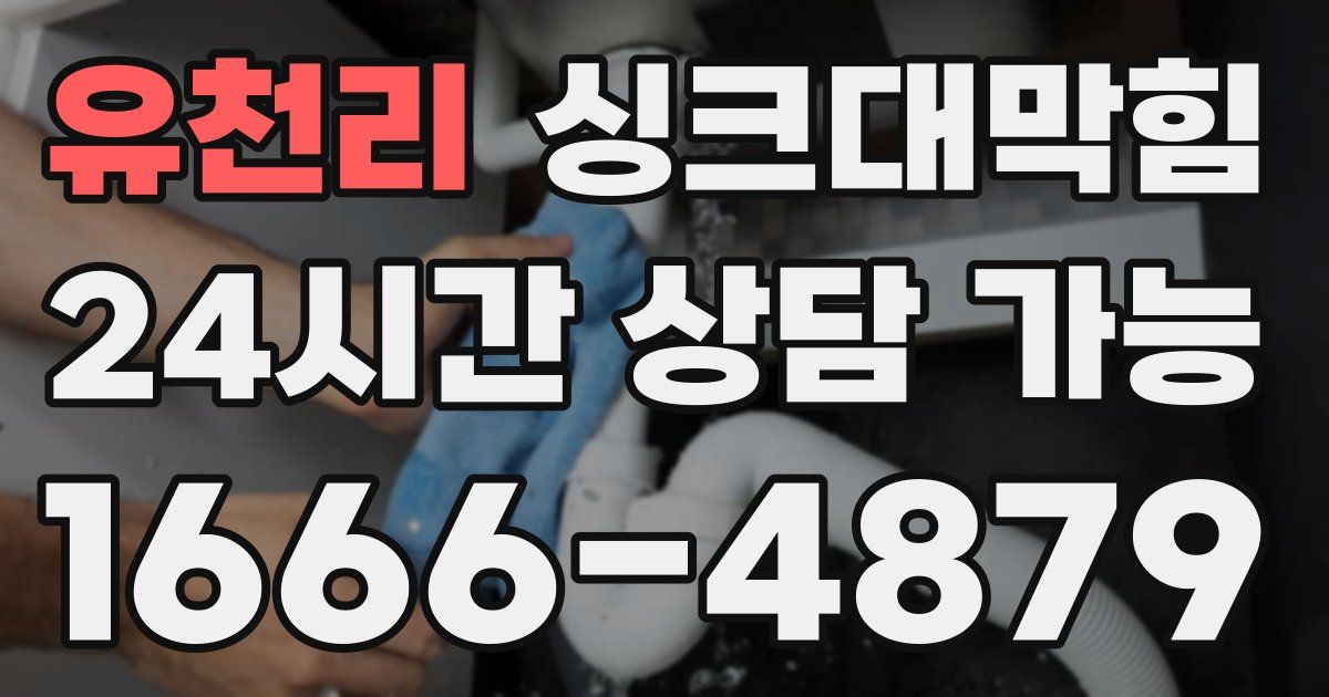 유천리 싱크대 뚫기