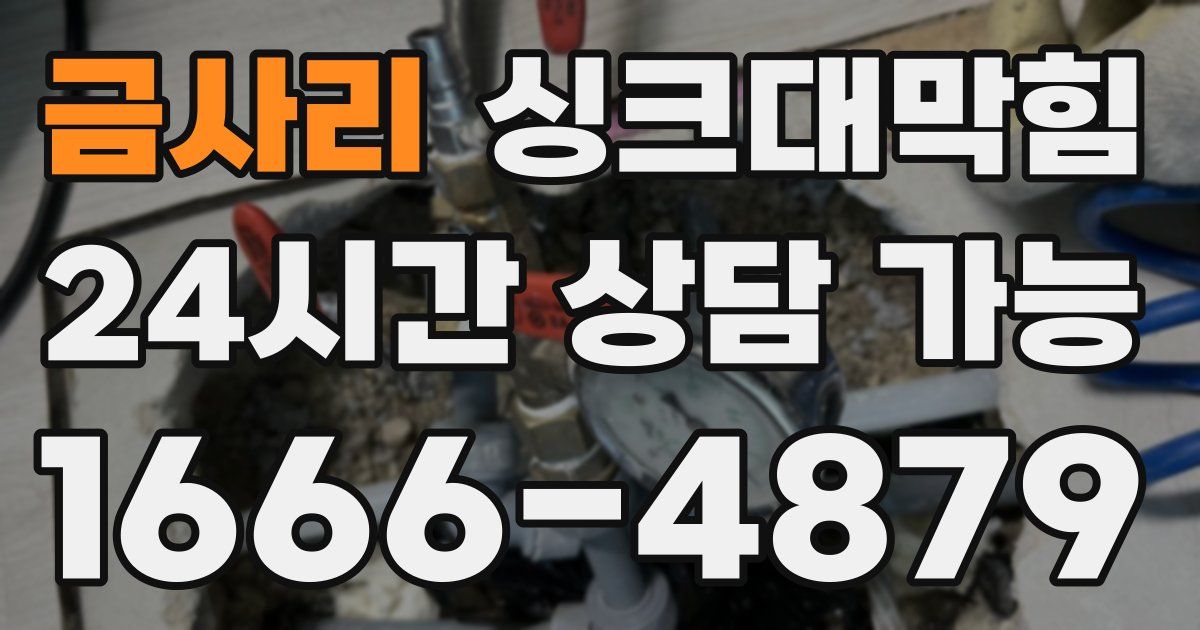 금사리 싱크대 뚫기