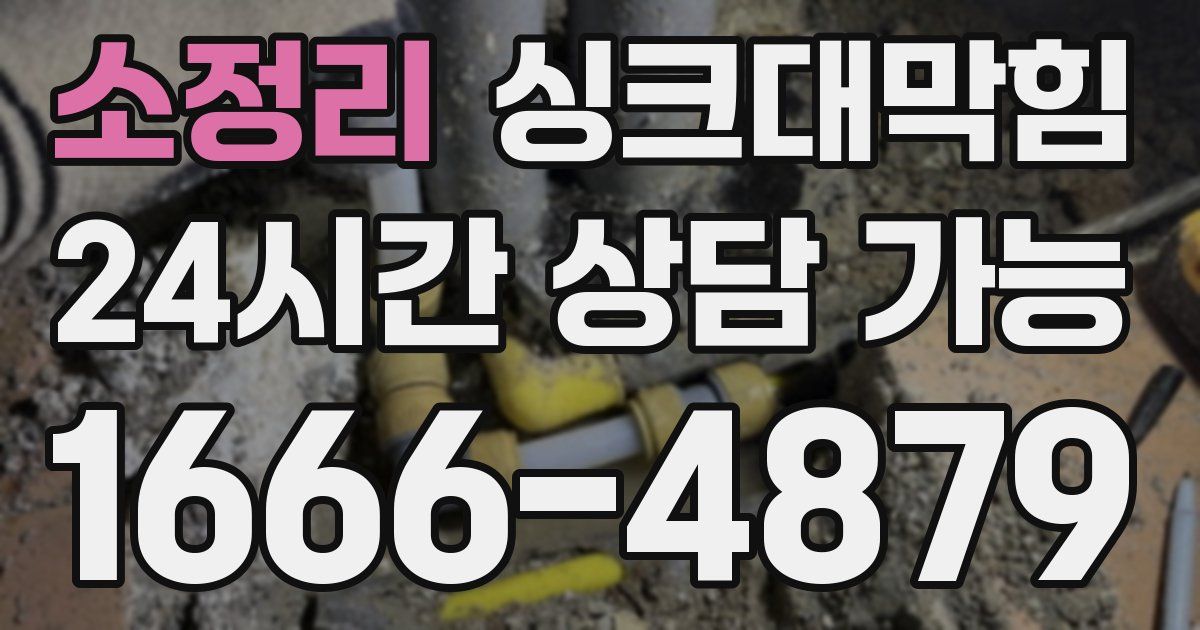 소정리 싱크대 뚫기