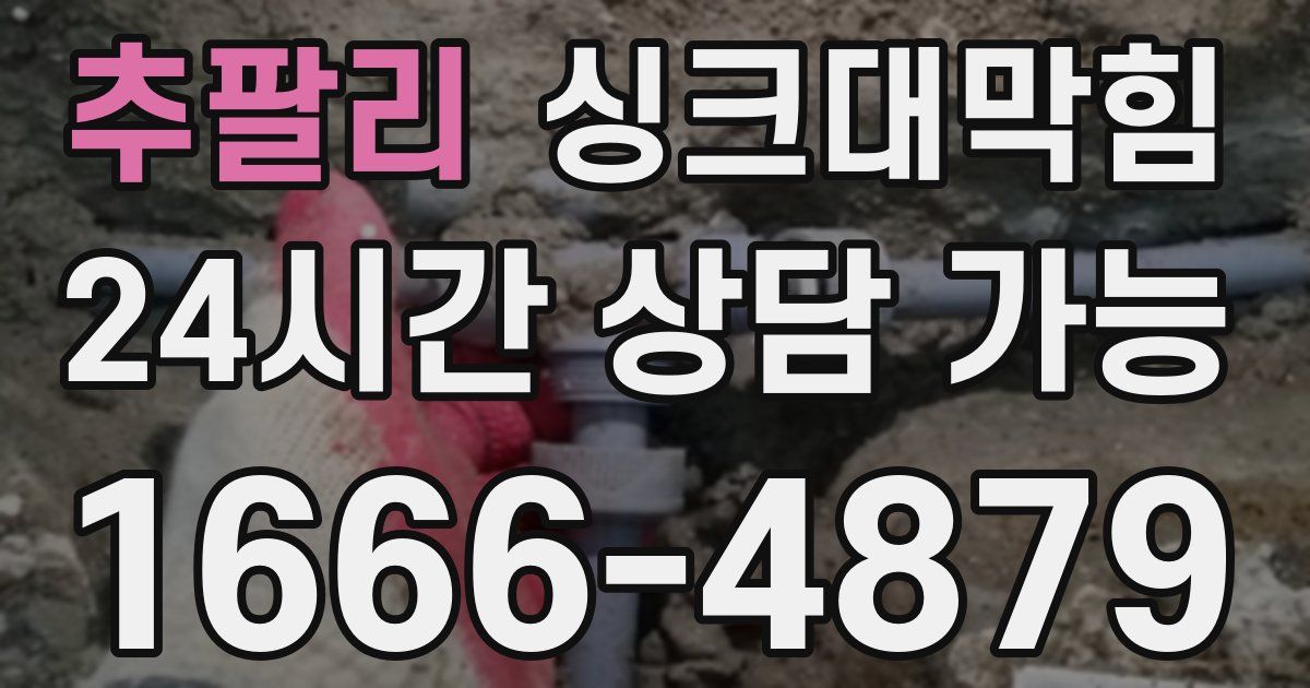추팔리 싱크대 뚫기