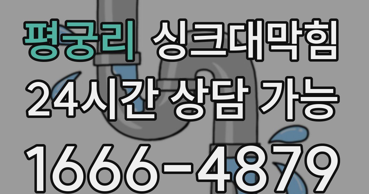 평궁리 싱크대 뚫기