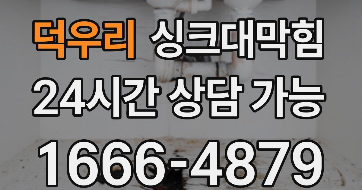덕우리 싱크대 뚫기