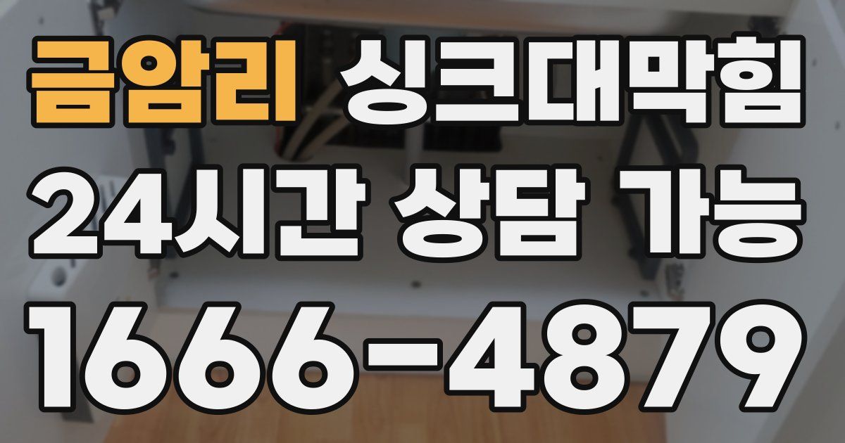 금암리 싱크대 뚫기