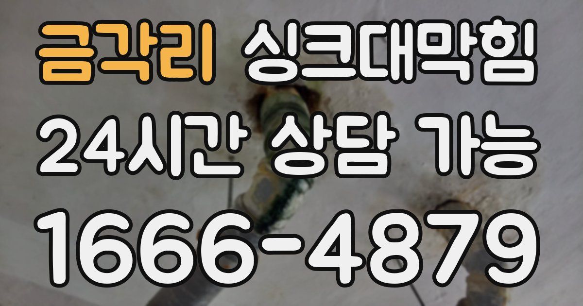 금각리 싱크대 뚫기