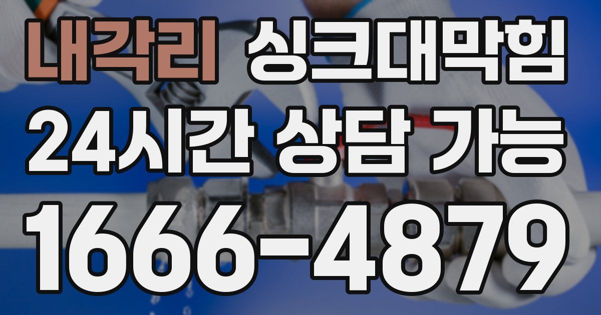 내각리 싱크대 뚫기