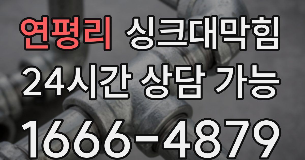 연평리 싱크대 뚫기