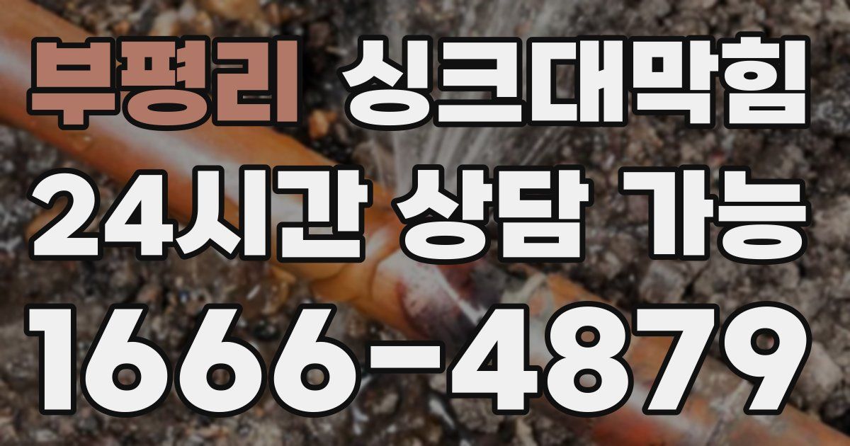부평리 싱크대 뚫기