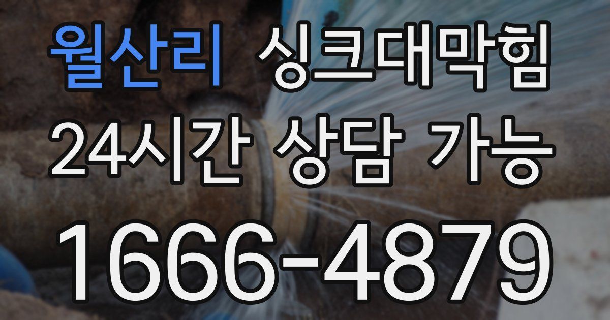 월산리 싱크대 뚫기