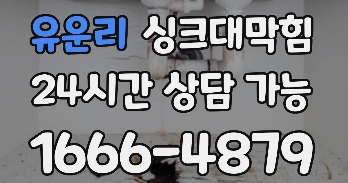 유운리 싱크대 뚫기